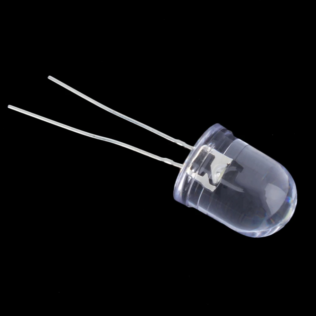 

Hot Long lasting 20pcs 10mm 0.5W White 290,000MCD 40 Degree Large Chip Ultra Bright LED Lamps New