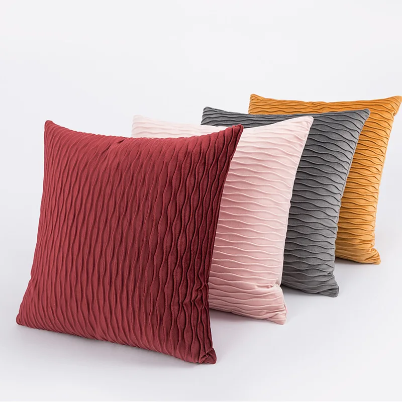 

45x45cm Hot-selling plain Dutch velvet pillowcase modern minimalist home cushion cover home decoration