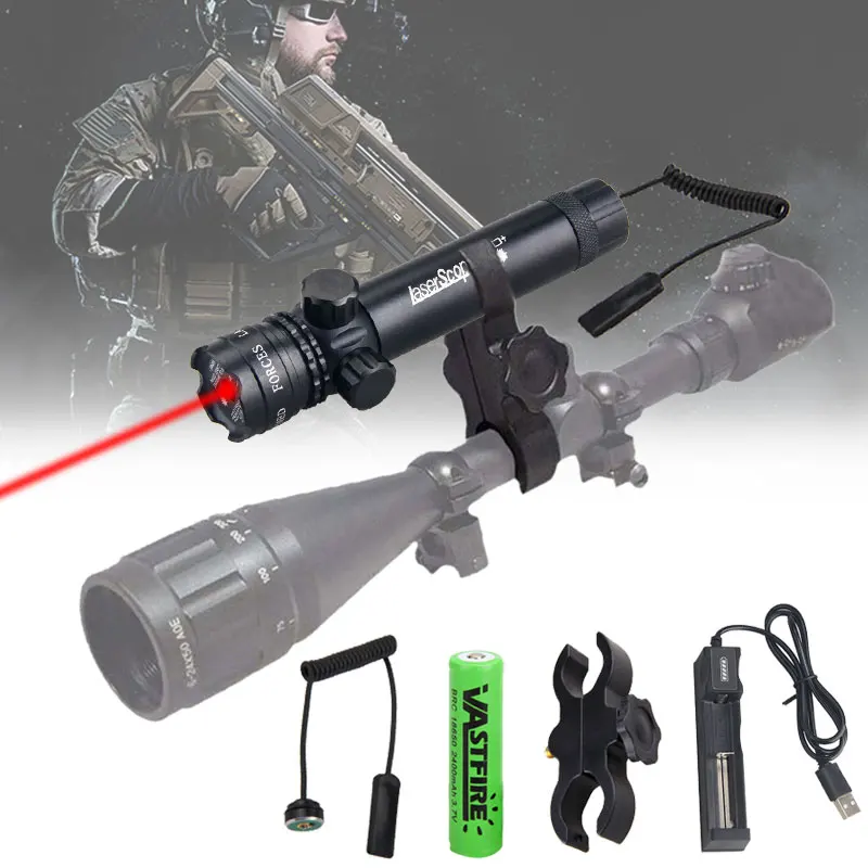 Tactical Red/Green Hunting Dot Laser Sight Adjustable Switch 532nm 650nm Rifle Mount Laser Pointer Rifle Scope with Point Lazer