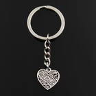 Новинка, модный брелок 18x18 мм, подвески в виде сердца и мамы, мужской Серебристый Брелок для ключей, кольцо-держатель, сувенир для подарка