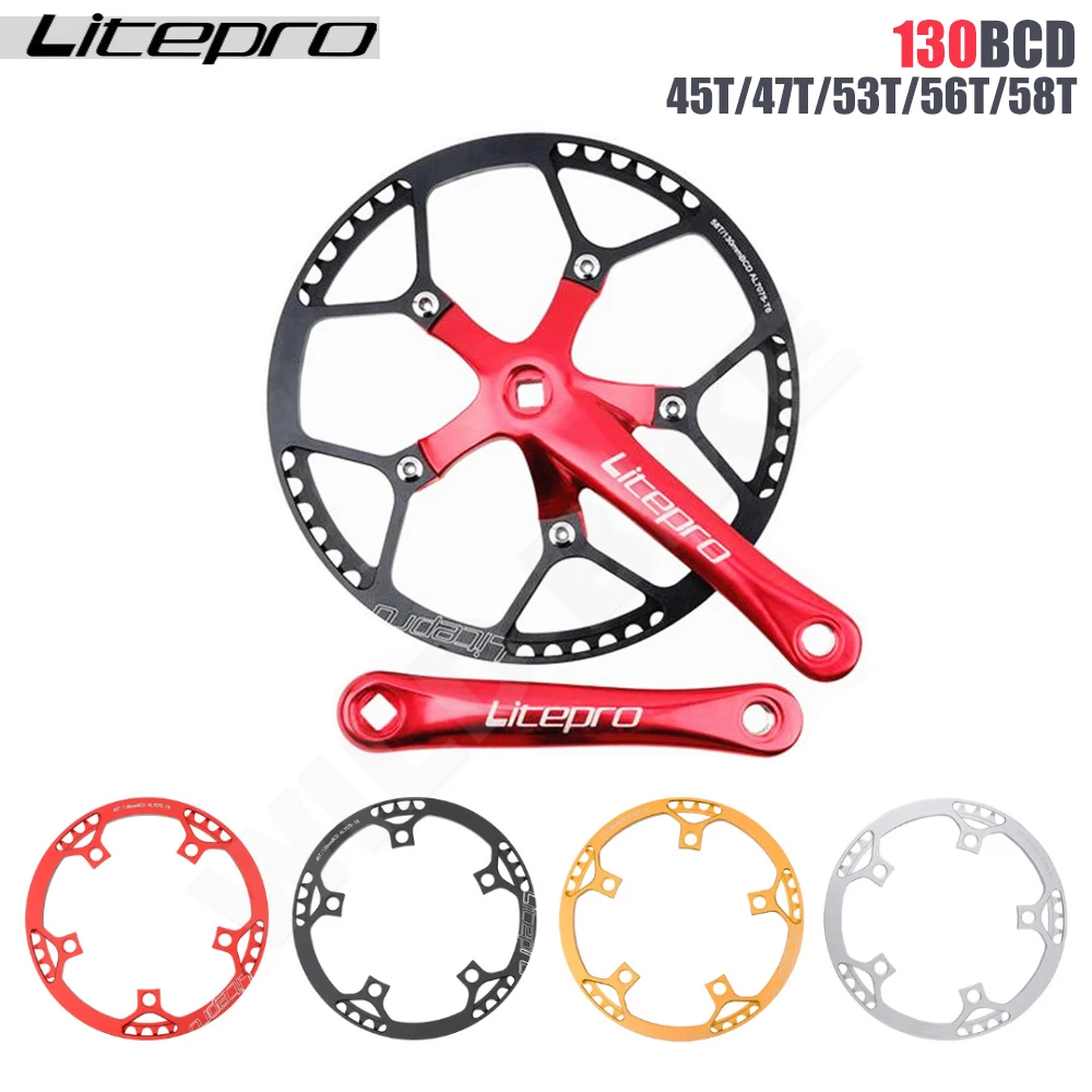 

Ultralight 130 BCD 45T 47T 53T 56T 58T A7075 Alloy Chainring Folding Bicycle BMX Chainwheel Bike Crankset Tooth Parts