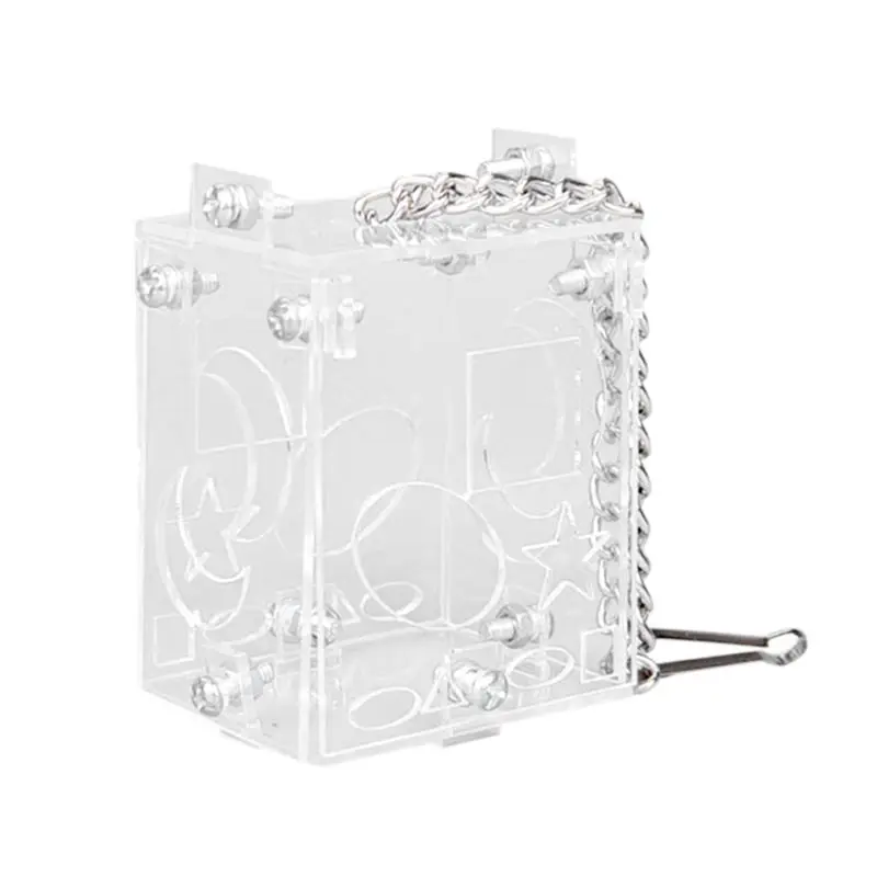 

Parrot Creative Foraging Toy Feeder Bird Intelligence Training Cage Acrylic Box