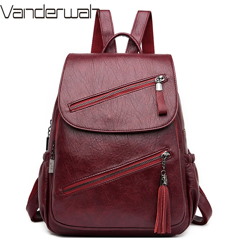 Повседневный дизайнерский рюкзак женские кожаные рюкзаки школьные ранцы для