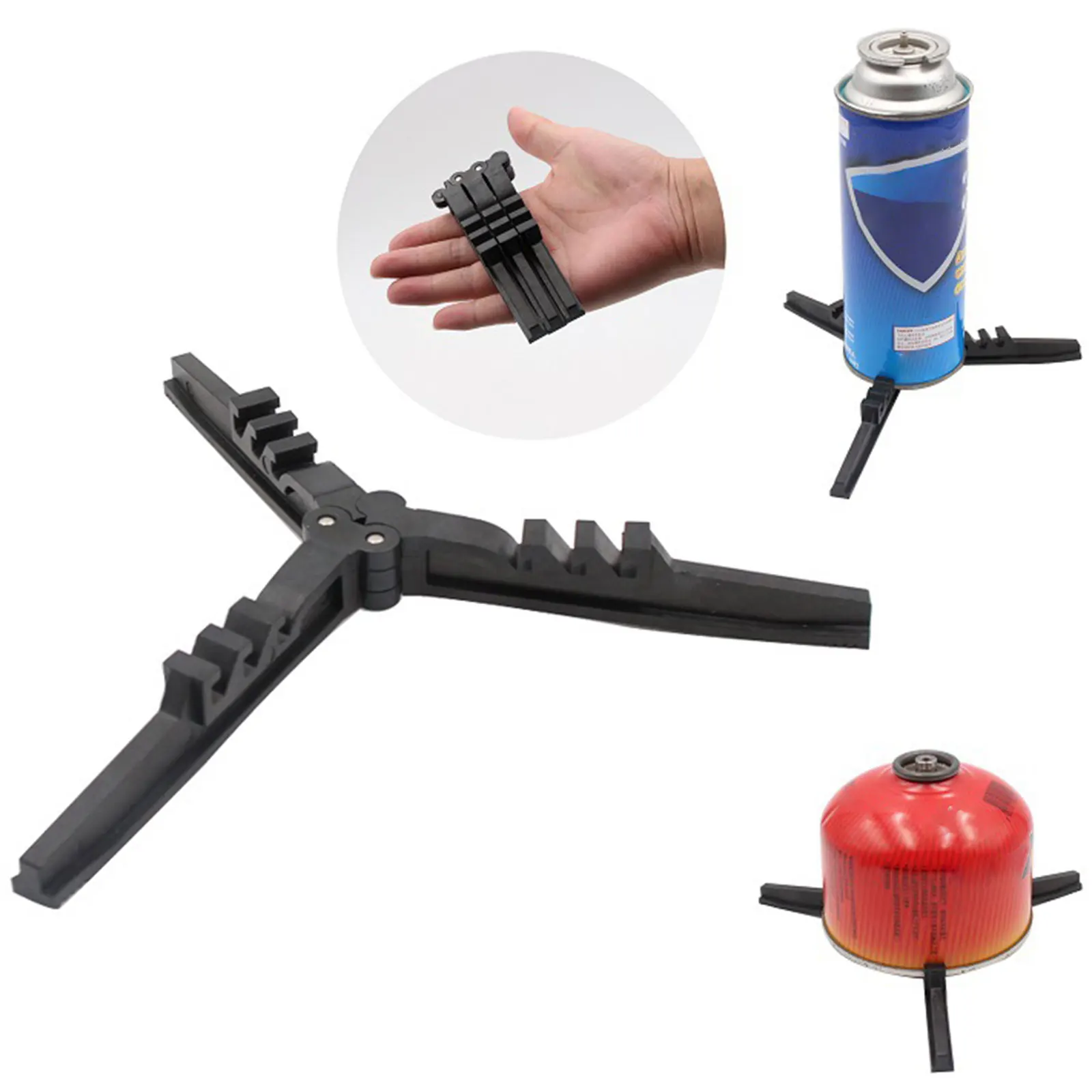 

Gas Tank Stand, Stable Cylinder Base Holder, Foldable Outdoor Gas Tank Tripod Bracket for Hiking, Camping Outdoor Stove
