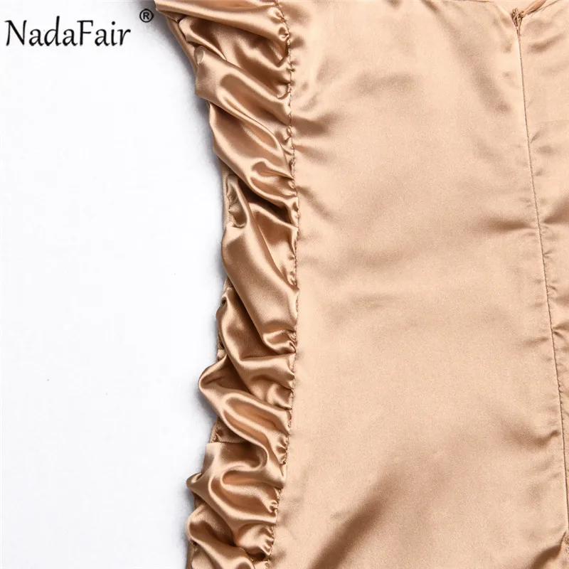 

Nadafair Strapless Sexy Party Dress Women Ruched Stain Backless Club Bodycon Vestidos 2021 Summer Off Shoulder Tube Short Dress