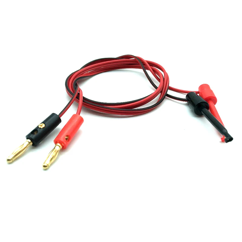 1 пара тестовых проводов типа банан 4 мм Позолоченный разъем тестовый крюк зажим