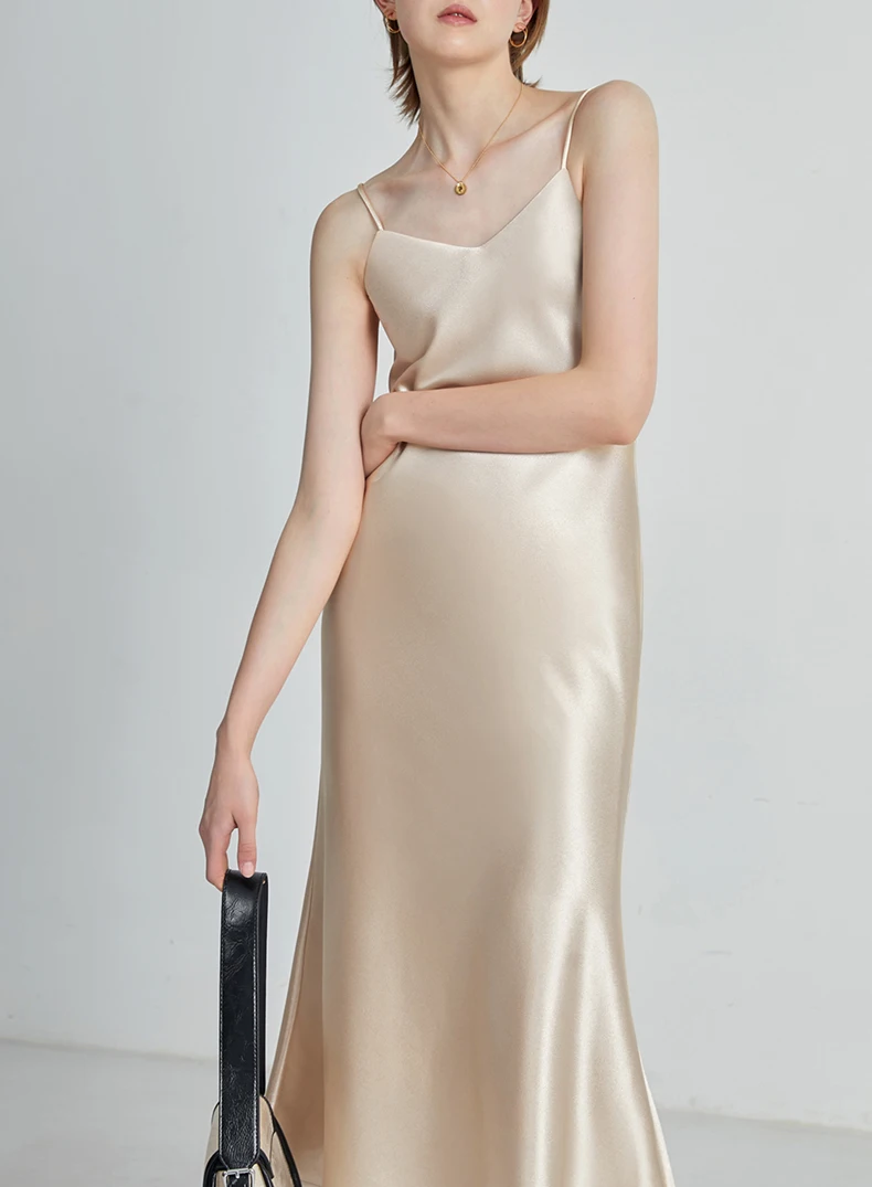 

Women's Dress Satin Sling Strap Dresses Sexy Summer Backless Dress 2021 Ropa Mujer Sukienki Letnie Robe Femme Vestidos