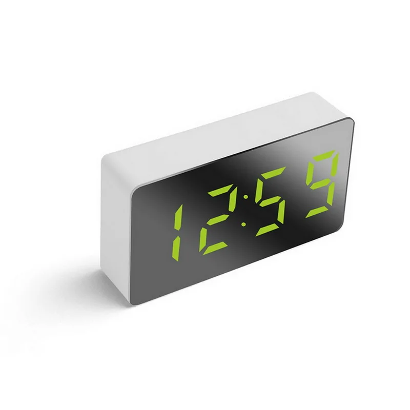 

Multifunctional LED Mirror Clock Digital Alarm Snooze Display Time Night LCD Light Table Desktop USB 5v/No Battery Home Decor