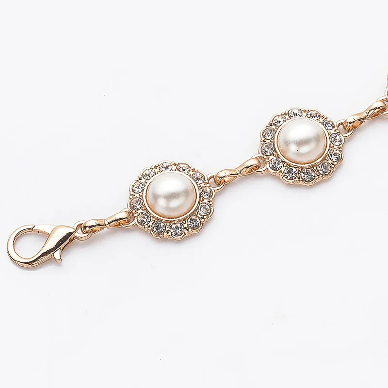 Женская имитация золота поясная цепочка с жемчугом в западном стиле украшением