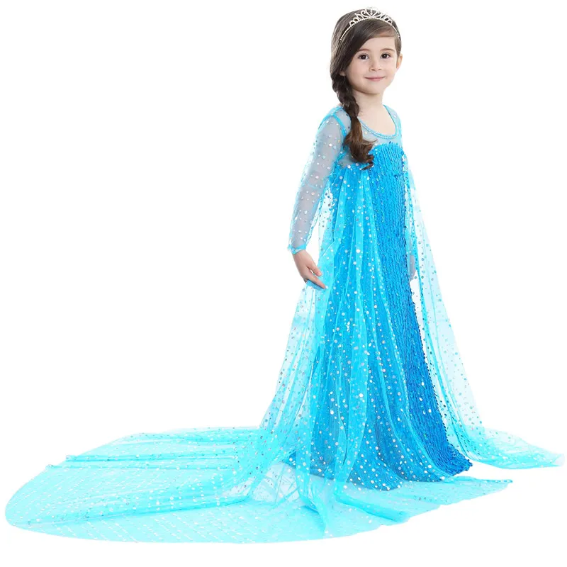 Elsa Dress For Girl Movie 2 And Anna Up Clothing Toddler Girls Princess Party Fancy jurk Kids Coronation Costume | Детская одежда и