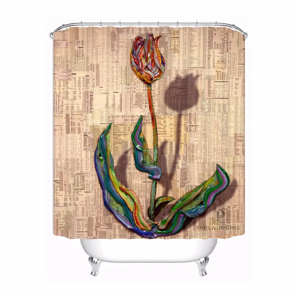 Шторка для ванной на заказ бутоны поля Красные маки цветочный Декор дома