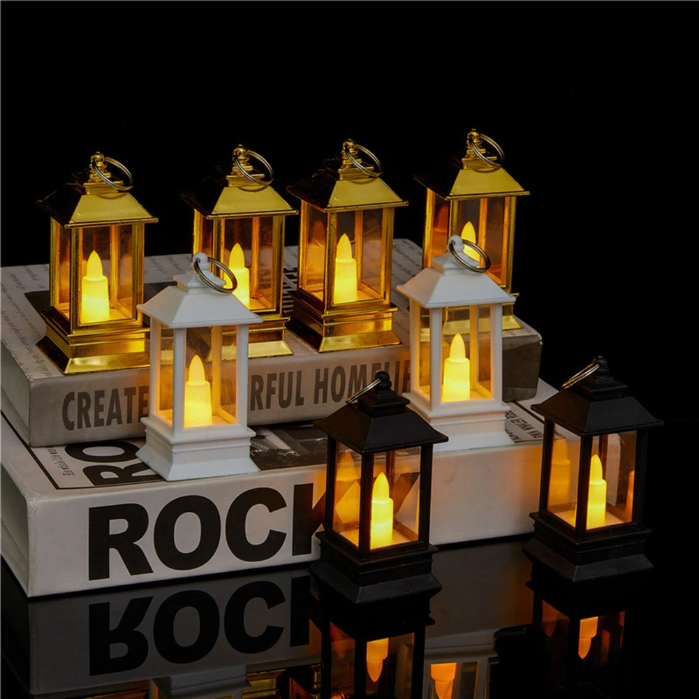 

Christmas Ornament LED Lamp Desktop Hanging Santa Claus Elk Lantern Xmas Home Party Decoration Prop Lights Kids Gift 12PCS