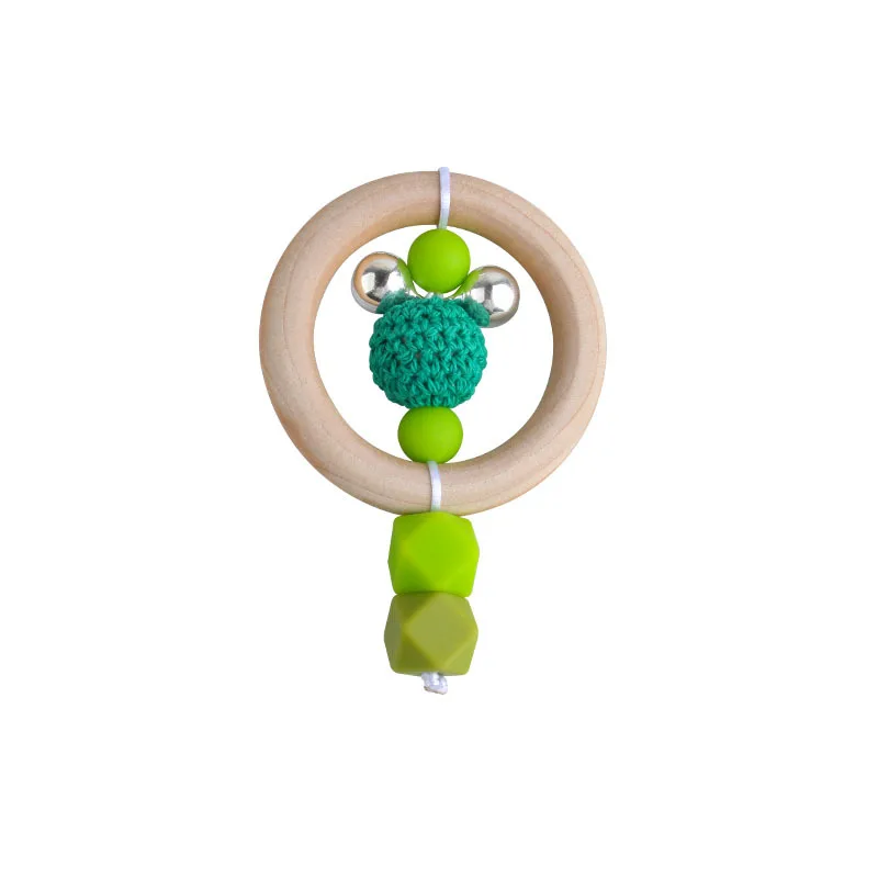 Mordedor de madera para beb&eacute;, sonajero para ni&ntilde;o peque&ntilde;o, juguete mordedor para beb&eacute;, anillos de dentici&oacute;n para reci&eacute;n nacido, accesorios de mano para lactancia-5
