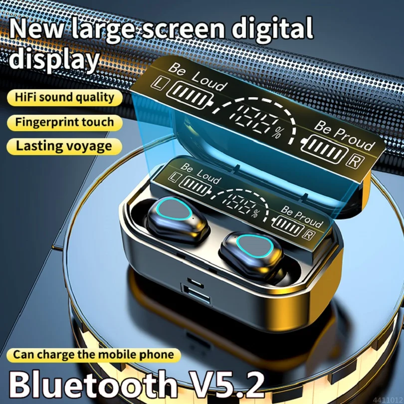 TWS-стереонаушники с зарядным футляром и поддержкой Bluetooth 5 2 3500 мА · ч | Электроника