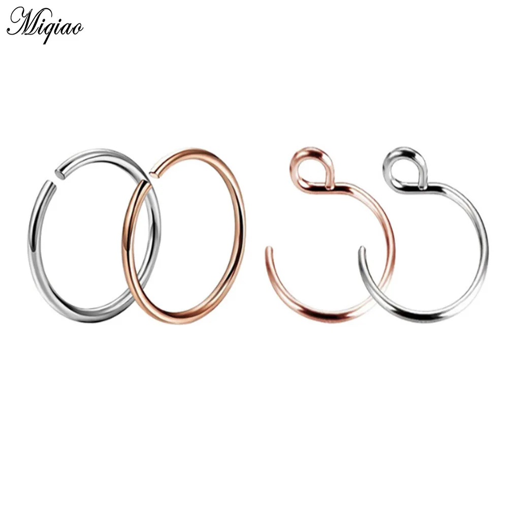 

Miqiao 8 Pcs Hot Selling European and American Fashion Alternative Piercing Jewelry Stainless Steel Nose Ring