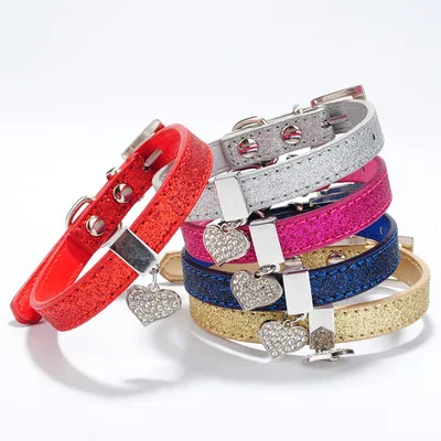 Ошейник для собак Bling Стразы Кристальное ожерелье Алмазный щенок блестящие