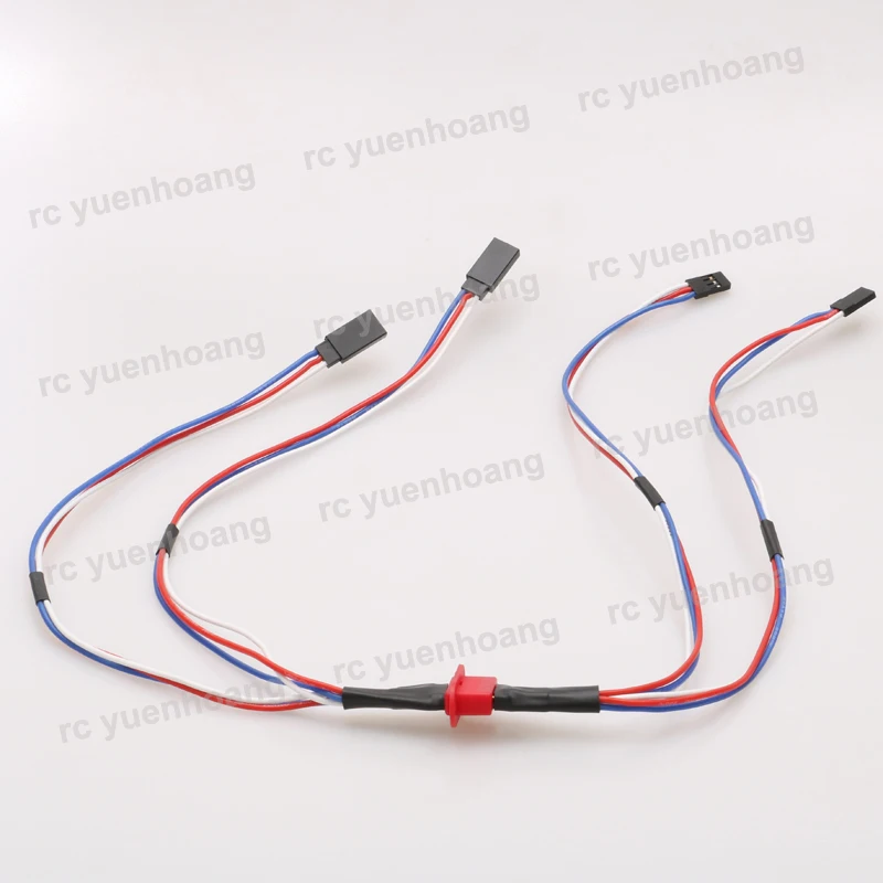 

1pair 1 to 2 Servo Extension Cable MPX 8Pins Plug Male Female Connector with Wings Motor Connecting Wire for Model Power Connect