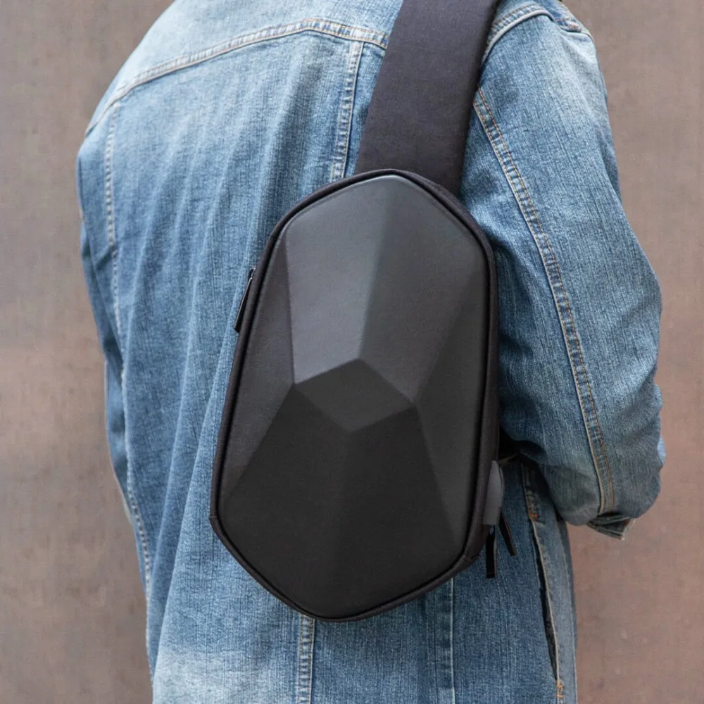 MI Mijia BEABORN Polyhedron PU Рюкзак USB Сумка водонепроницаемая цветная спортивная сумка на грудь для отдыха для мужчин и женщин путешествия Кемпинг