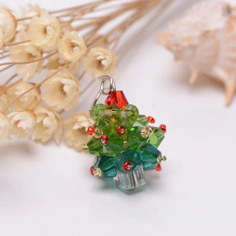 

Ювелирные изделия ручной работы, Новый рождественский кулон, Маленькая рождественская елка, стеклянный кулон для ювелирных изделий, DIY, рож...