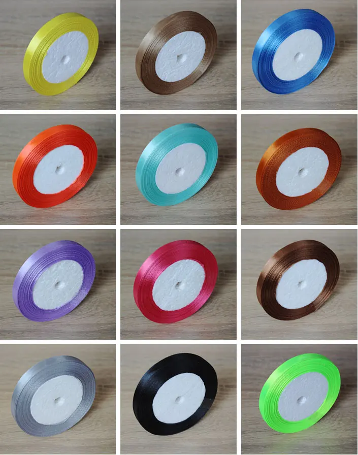 Шелковые атласные ленты 10 мм 1 см ручной работы бант для волос скрапбукинг