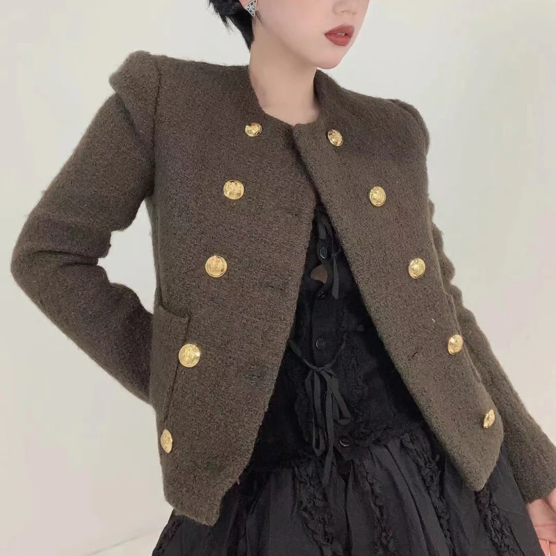 

DEAT 2021 New Spring And Autumn Fashion Slim Solid Color Double Breasted Long Sleeve Casual Coat Female Top SL592