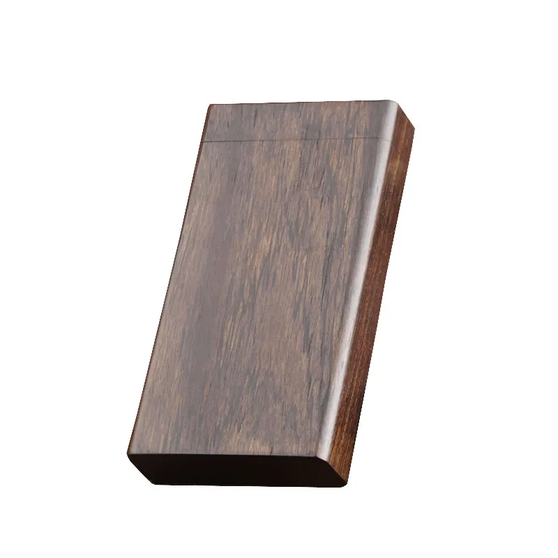 Полностью деревянная вырезанная тонкая Дымчатая коробка для сигарет из массива