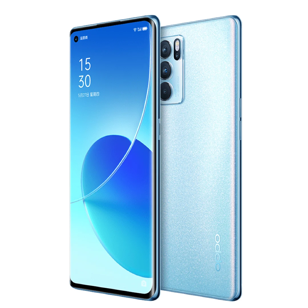 new original oppo reno 6 pro 5g mobile phone 6 55 inches 8gb 128gb mtk dimensity 1200 octa core fast charging 65w nfc smartphon free global shipping