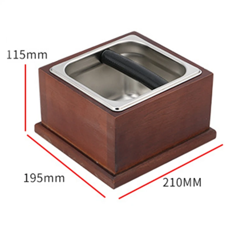 Кофейная коробка для кофе из нержавеющей стали деревянный контейнер бариста