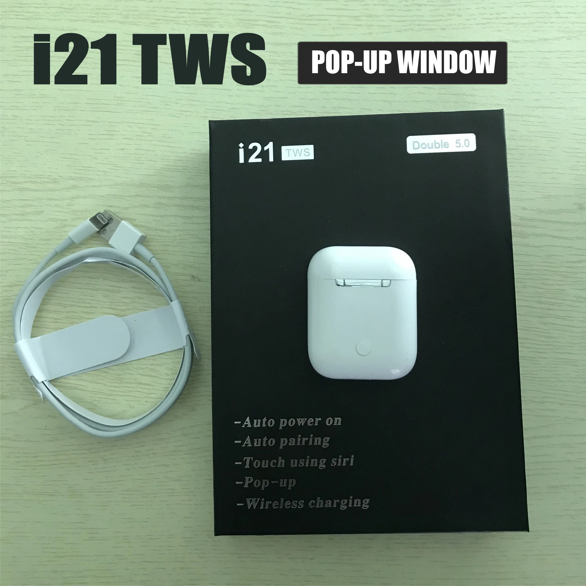 I21 TWS 1:1 Размер AP2 Поддержка беспроводной зарядки Bluetooth наушники для Iphone Xiaomi PK W1 чип