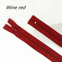 10 pcs 10 60 cm 4 24 inches wine red nylon zippers tailor sewer craft crafters