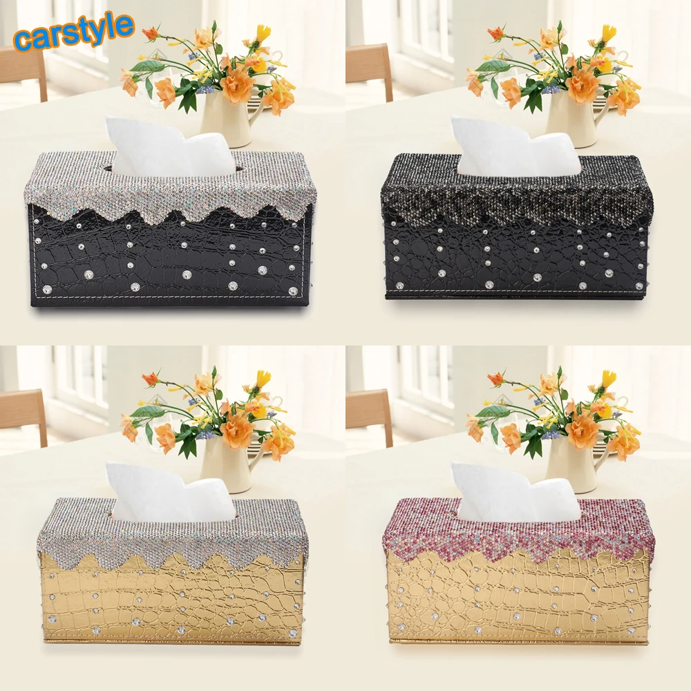Прямоугольный чехол Стразы тканевый ящик декоративный креативный держатель для