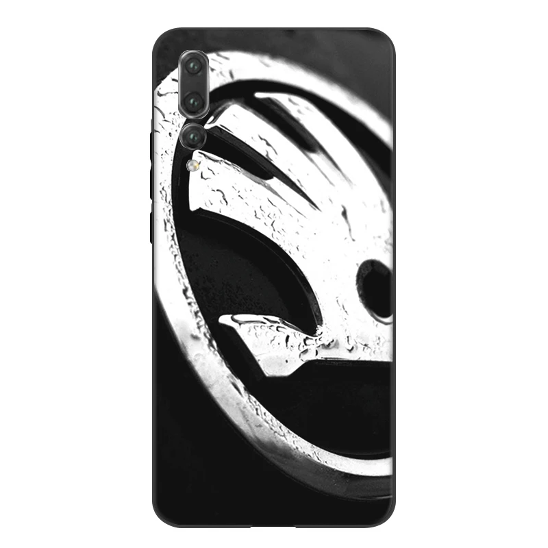 Силиконовый чехол для телефона для huawei Y5 Y6 Y7 Y9 Prime Коврики 30 20 10 Nova 5i 2i 2 3 3i 4 Pro Lite сумка чехол для автомобиля Skoda логотип мешок