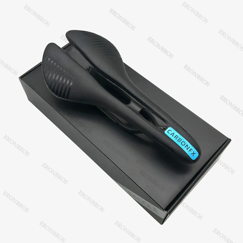 white blue Ultralight Selle full Carbon Saddle Bicycle vtt racing seat Wave Road Bike Saddle for men sans cycling Seat mat bike Spare Parts - Цвет: white blue