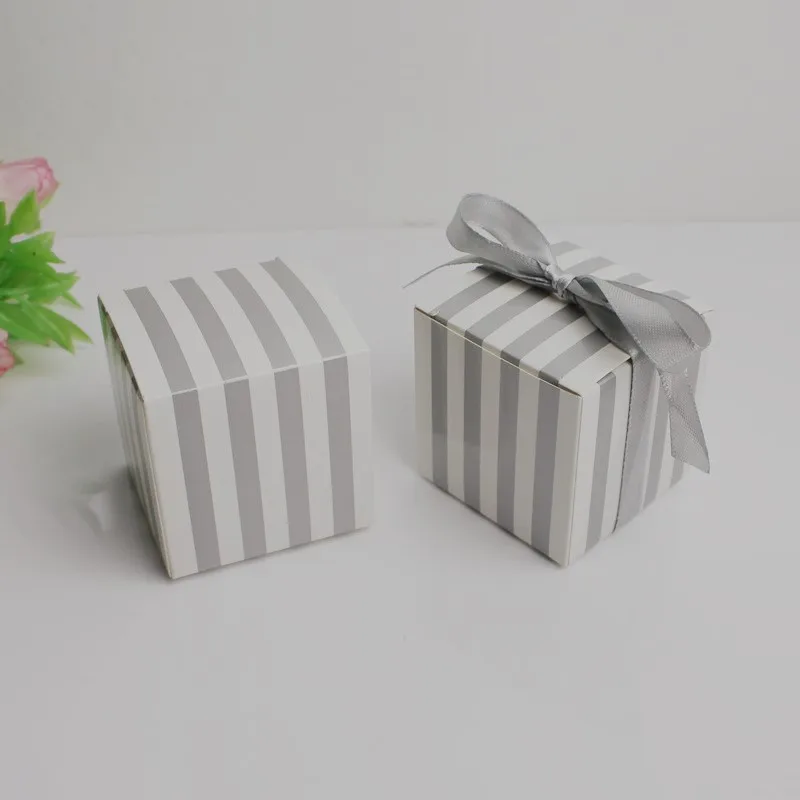 Золотая Полоса детский душ Крещение коробочка для конфет на вечеринку