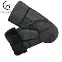 new 2022 handmade sewing natural sheepskin gloves working gloves winter sheepskin gloves men warm wool thick gloves