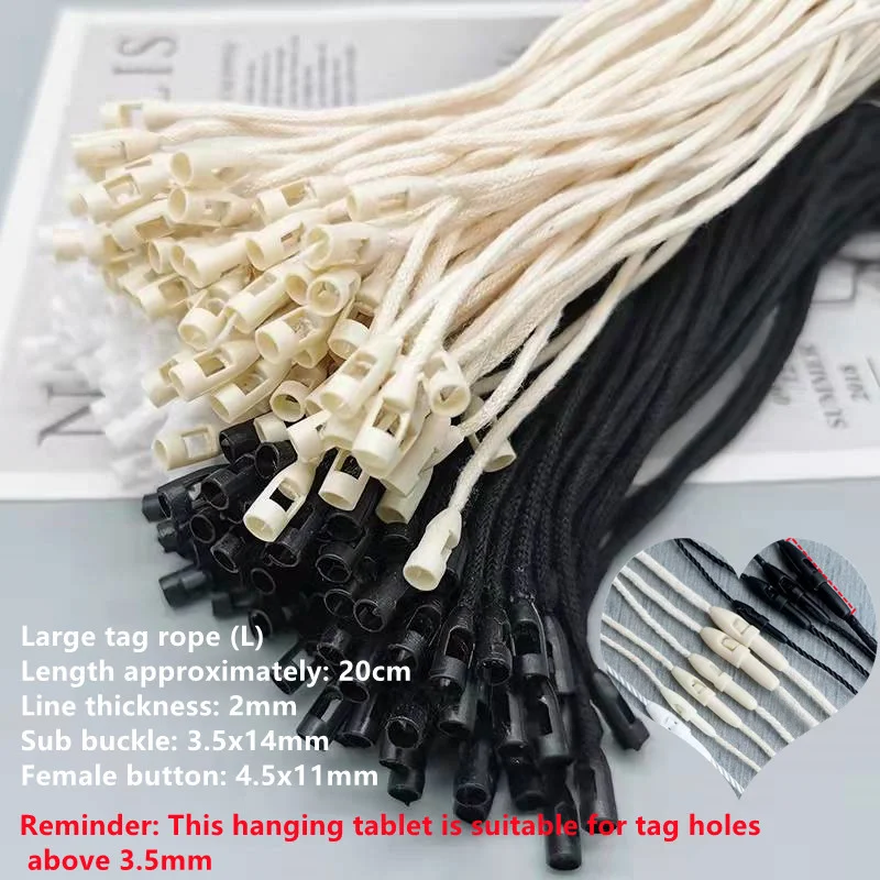 

30/60/120 шт. большая одножильная хлопковая нить, бирка для одежды, веревка ручной работы, штифт с замком, аксессуары для одежды