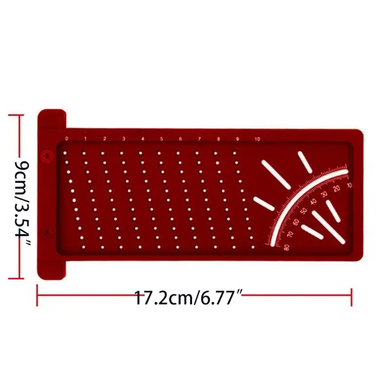 

3D Woodworking Ruler Hole Scribing Gauge Scribe T-Type Crossed Feet Crossed-out