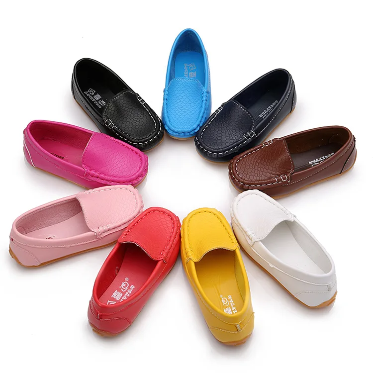 

New Children Loafers Shoes Sneakers For Kids Baby Boys Casual Leather Peas Shoes Toddler Girls Soft Bottom Shoes Comfortable