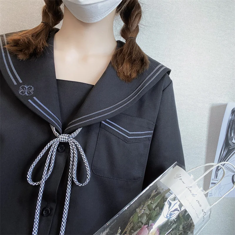 Женская японская школьная форма матросский костюм Jk рубашка Kansai с коротким