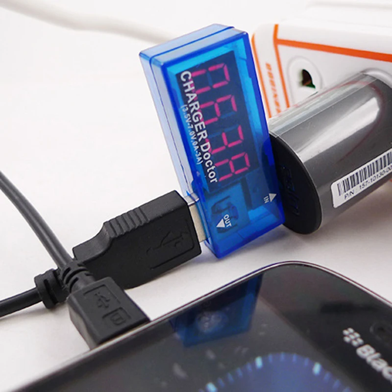 ЖК-дисплей мини-телефон USB Тестер измеритель Портативный доктор мобильный