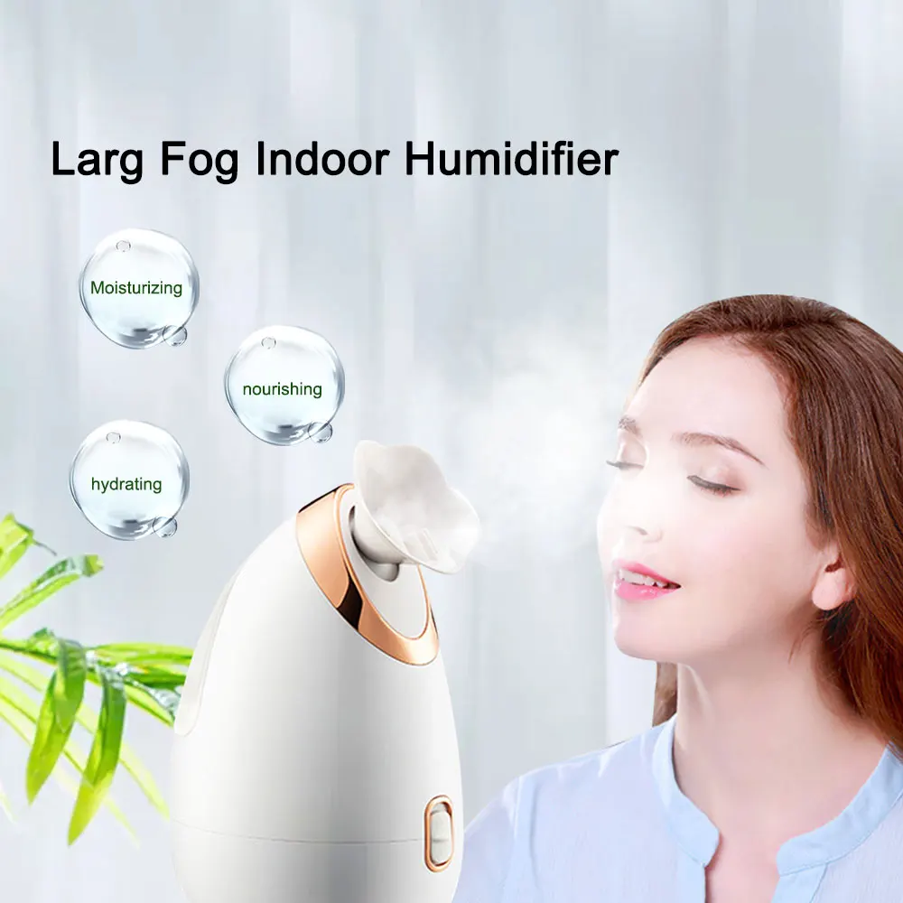 

Facial Steamer Warm Nano Spray Electric Spa Adjustable Angle Face Steamer Sauna Facial Vapeur 135ml Water Tank Humidifier