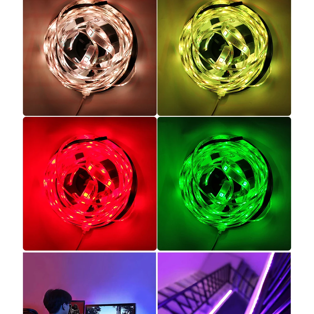 RiRi won SMD5050 RGB светодиодный светильник 5 м 10 м 30 светодиодный s/M DC 12 В лента Диодная Гибкая Водонепроницаемая 44 кнопки контроллер адаптер