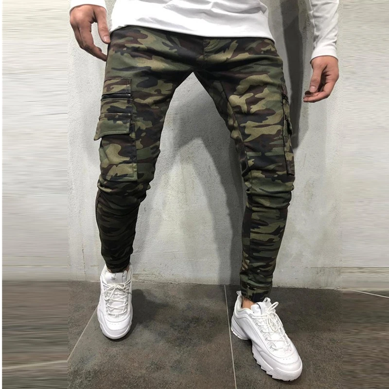

Camouflage Style Men Jeans Jogger Pants Military Pants Slim Multi-Pocket Hip-Hop Cargo Pants HBusiness Casual Pencil Jeans Men