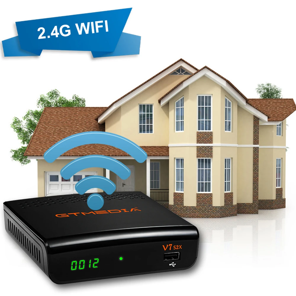 Gtmedia V7 S2x Fta 1080p Dvb-S2 спутниковый ресивер с Usb Wifi цифровой приемник V7s2x обновление