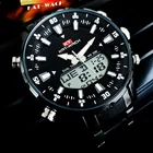 2021 мужские спортивные часы KAT-WACH для мужчин, 50 м водонепроницаемые стальные военные кварцевые часы для плавания, мужские наручные часы, мужские часы