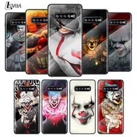 pennywise clown for samsung galaxy s21 ultra plus 5g m51 m31 m21 tempered glass cover shell luxury phone case