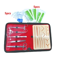 16 in 1 surgical suture training kit skin operate suture practice model training pad needle scissors tool kit medical teaching