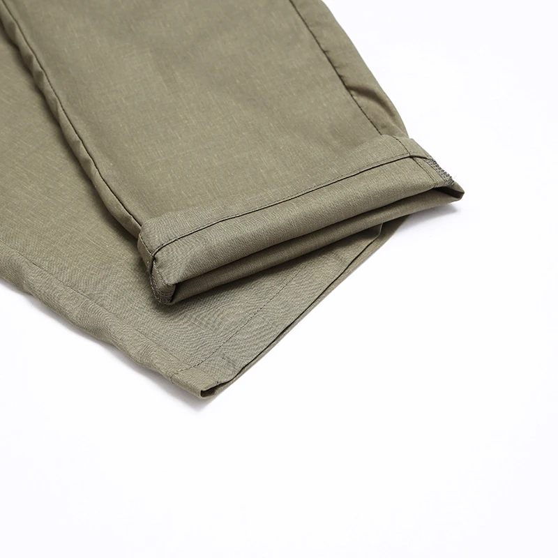 

2021 spring and summer classic brand luxury high-quality lyocell linen lightweight pants business casual men's straight trousers