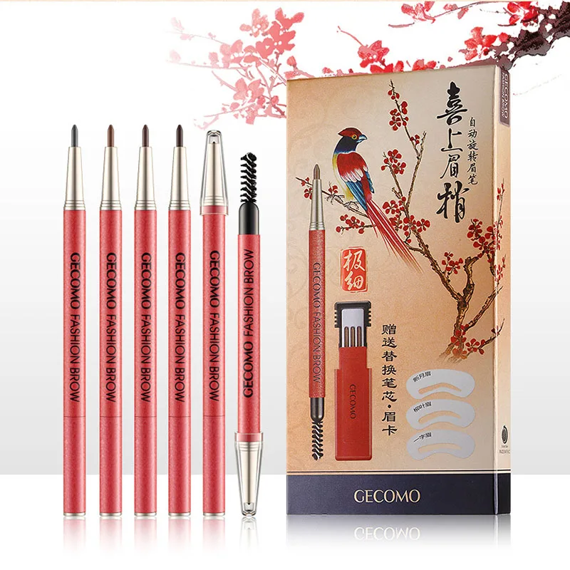 Автоматический карандаш для бровей с двойной головкой и кисточкой долговечный