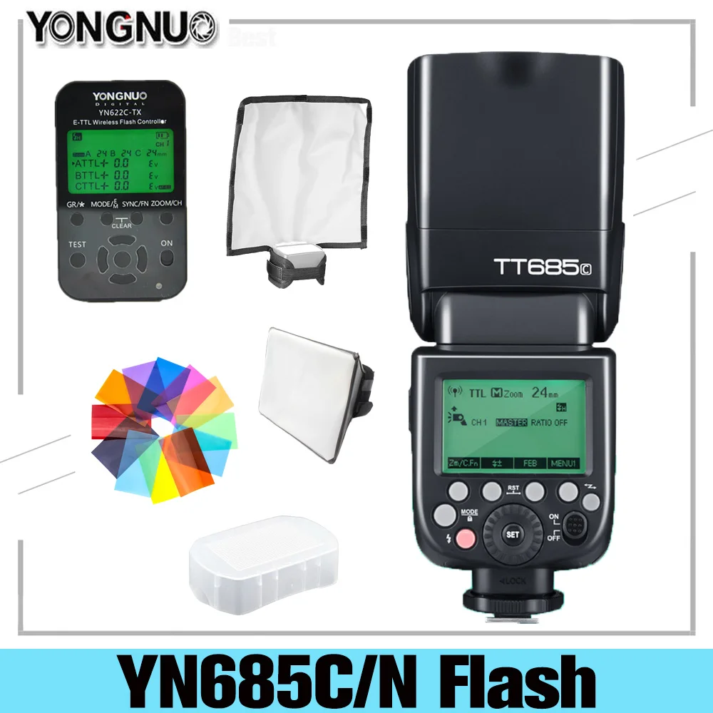 Беспроводная вспышка YONGNUO YN685 2.4G HSS TTL/iTTL для цифровых зеркальных камер Canon Nikon D750 D810